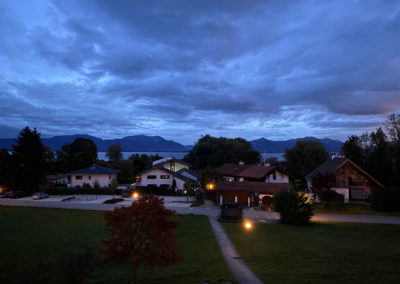 Abendstimmung auf dem Balkon des Oberstüberls